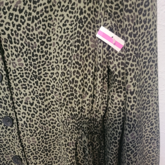 Nordstroms Green Cheetah Dress New - Picture 2 of 6